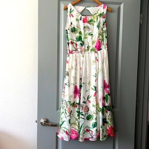 Colorful women midi dress